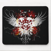 Heart Skull Mousepad mousepads