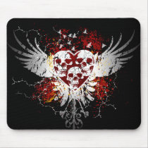 Heart Skull Mousepad