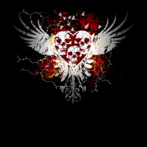 Heart Skulls Men's Light Shirts