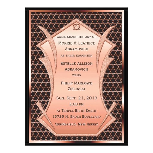Heart & Soul - Copper  (Wedding Invitation)