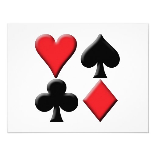 Heart, Spade, Club and Diamond Announcements