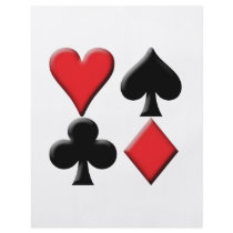 Heart, Spade, Club and Diamond flyers