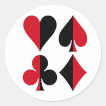 Heart Spade Diamond Club Stickers