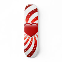 Heart Sparkle Rays Skate Board