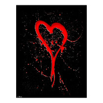 Heart Splat Poster posters by fourzeronine Heart Splat Poster posters