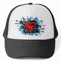 Heart Splatters hats