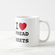 heart, SPREADSHEETS, I Coffee Mug