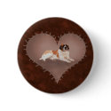 Heart St Bernard buttons