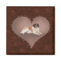 Heart St Bernard magnets