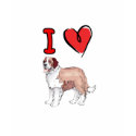 heart st  bernard t-shirts