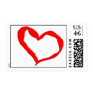 heart stamp sheet of 20 stamp