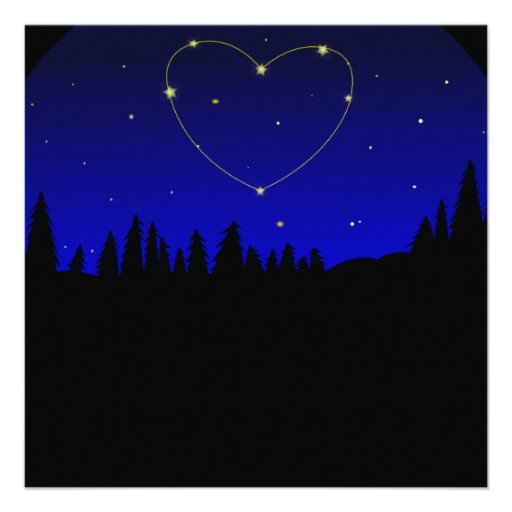 Heart Star Constellation Invitations