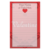 Heart Stationery by Customizables Heart Stationery