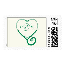 Heart Stethoscope Monogram stamps