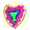 Heart stickers