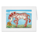 Heart Stripe Valentine Zebra and Flower cards