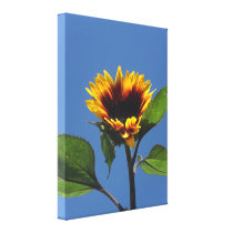Heart Sunflower Wrapped Canvas Canvas Prints