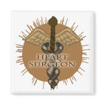 Heart Surgeon Caduceus Fridge Magnets