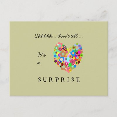 Heart Surprise Party Invitation Postcard