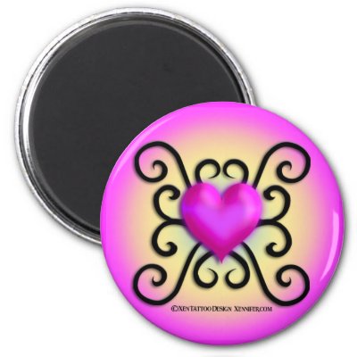 Heart Swirl Magnetic Tattoo TM by xentattoodesign