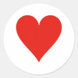 Heart symbol round sticker