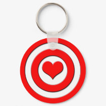 Heart Target keychain