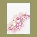 Heart Tattoo with Flowers postcards