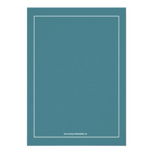 Heart Teal Wedding Rehearsal Dinner Invitations