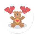 Heart Teddy Bear stickers
