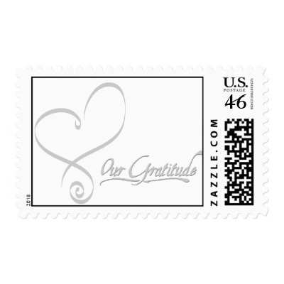 Heart Thank You Postage by frugalbride