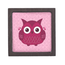 Heart the Pink Owl Premium Jewelry Boxes