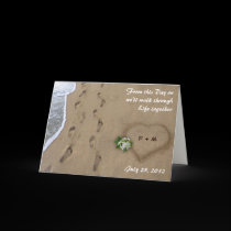 Heart & Tracks in the Sand cards