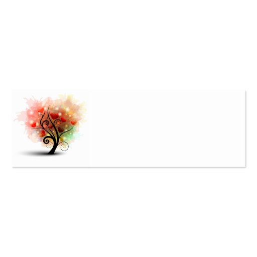 Heart Tree Bookmark Card Business Card Templates (front side)