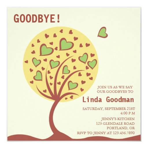 Heart Tree - Farewell Party Invitation | Zazzle Heart Tree - Farewell Party Invitation | Zazzle