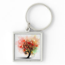 Heart Tree Keychain