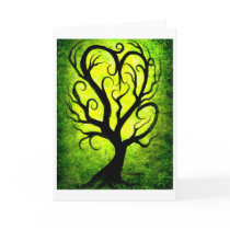 Heart tree-love cards