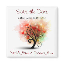 Heart Tree Save the Date Magnet magnets