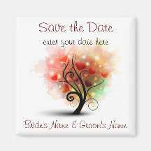 Heart Tree Save the Date Magnet