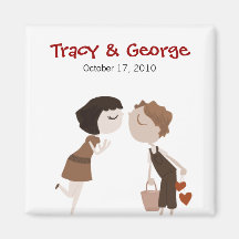 Heart Tree Save the Date Refrigerator Magnet