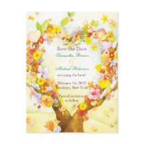Heart Tree Watercolor Save the Date Postcards postcards