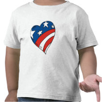 Heart USA Flag Tshirts and Gifts