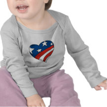 Heart USA Flag Tshirts and Gifts