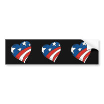 Heart USA Flag Tshirts and Gifts bumper stickers by USAmilitary Heart USA Flag Tshirts and Gifts bumper stickers