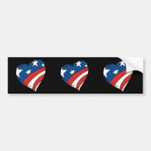 Heart USA Flag Tshirts and Gifts Bumper Stickers