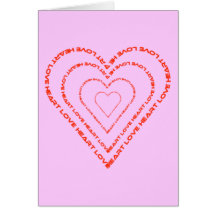 Heart valentine card