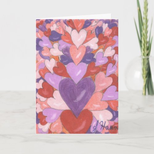 Heart Valentine Card by Julia Hanna