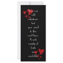 Heart Valentine Rack Card rack cards