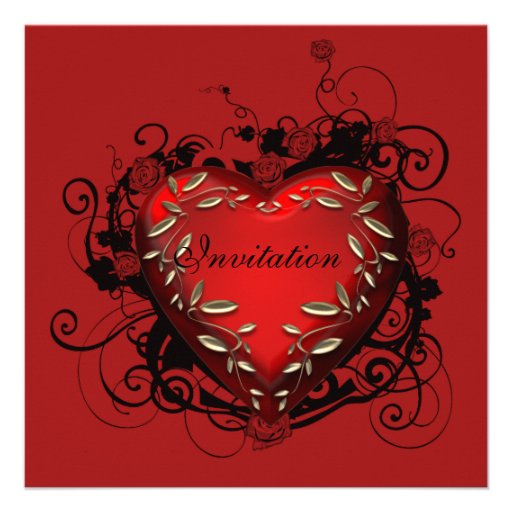 Heart Valentine's Day Party Invitation