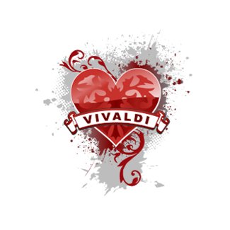 Heart Vivaldi postcard