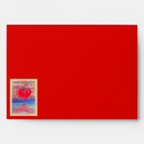 Heart Water Reflection Envelope envelopes